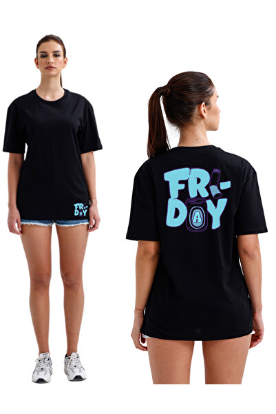 pxm تي شيرت عادي للجنسين من Streetwear 2023 Friday مكتوب