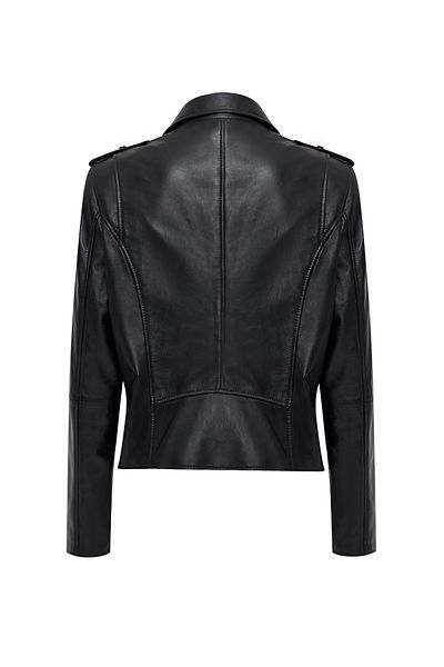 Derimod Egoist(Plus) Women's Black Leather Jacket 24Wgd5289U4