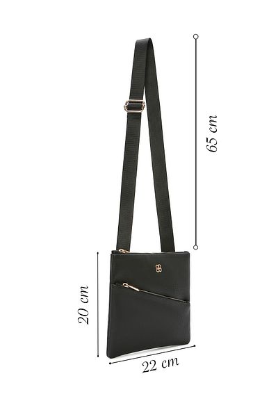 Derimod Women's Black Long Strap Crossbody Bag 25Sbd2215Ft