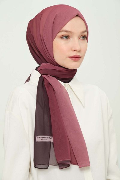 Madame Polo Digital Crepe Chiffon Shawl Breathable Wrinkle-Free Non-Slip 75X180 cm