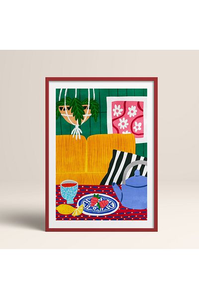 HOMEPACK Single Wooden Framed Painting One Piece Poster Painting Tk/1416