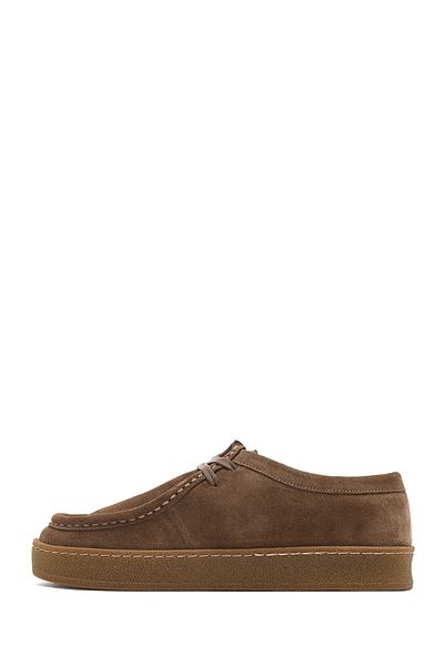 Derimod Women's Tan Suede Leather Men's Shoes 25Sfd 420010