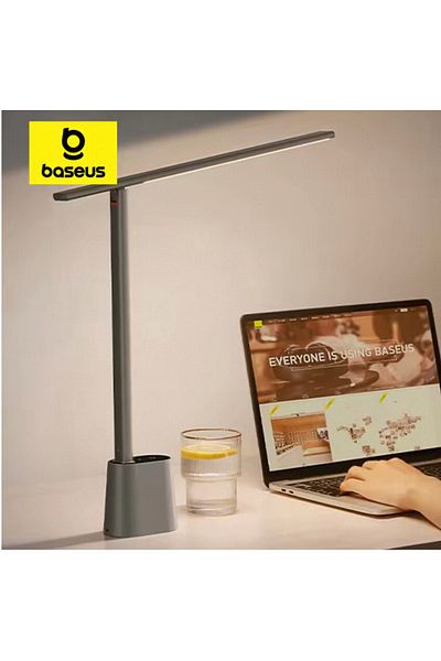Baseus 0-5w L Grey No Adapt Led Desk Lamp Eye Protection Study Dimmable Office