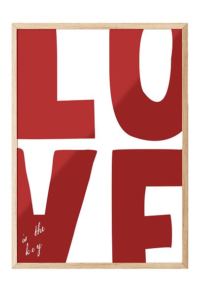 Postifull Ζωγραφική με ξύλινο πλαίσιο, love, Comfort Series Kitchen Wood Painting, NO:108924