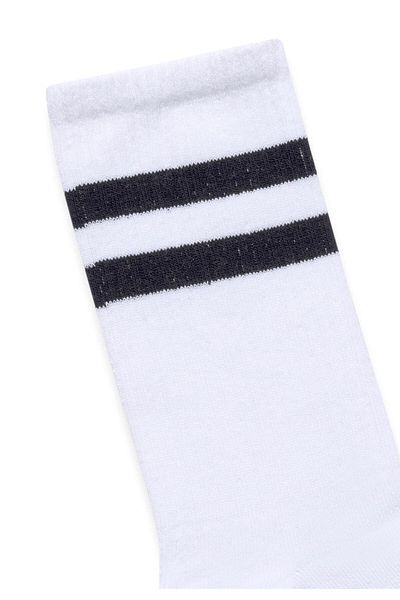VAMOSCLO Striped Tennis Socks White