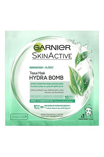 Garnier قناع سكين أكتيف هيدرا بومب قناع الوجه بالشاي الأخضر