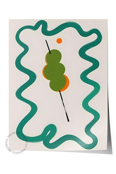 Postifull Unframed Poster, Hanami Dango, Comfort Series Kitchen Wall Poster, No:109076