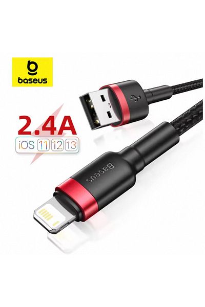 Baseus 2m Black Baseus USB Cable for iPhone 14 13 Pro Max Fast Charging USB Cable for iPhone 12 Mini Pro Ma