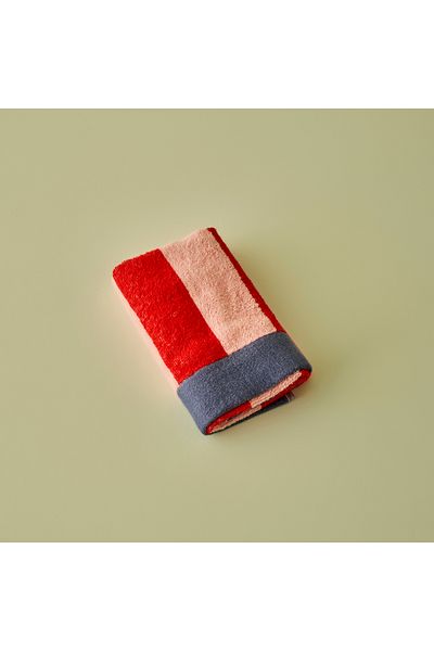 Bella Maison 100% Cotton Line Hand Towel Red (30X50 cm)