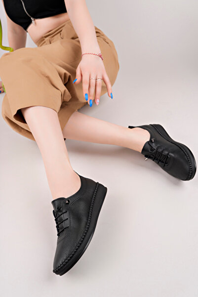 STOKS SHOES STORE Leather Smart Lace-Up Women's Casual Shoes Orthopedic Daily Sports Shoes