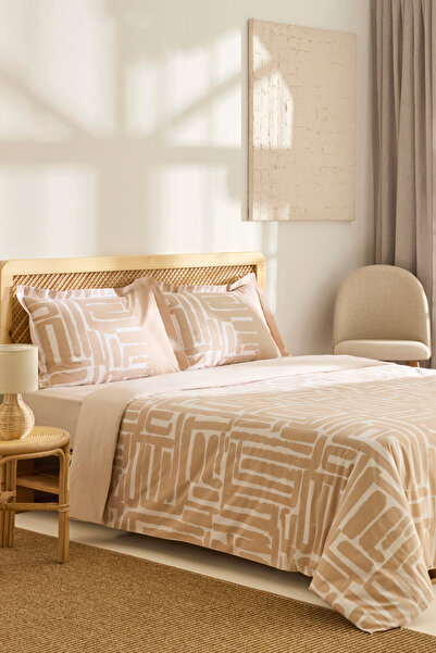 Kaşmir Home Set cuvertură de pilota pentru o persoană Mosy bumbac 100% bej