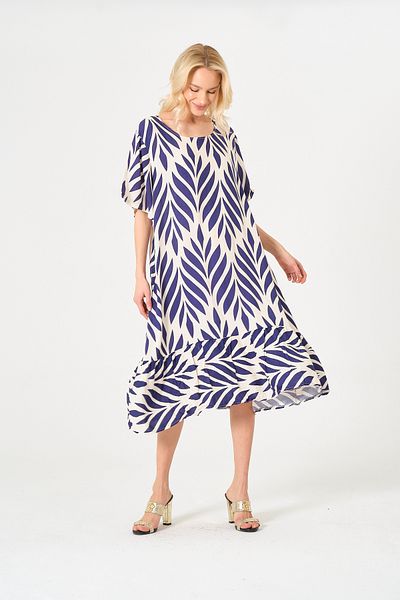 Eceyaman moda Women Maxi Print Dress