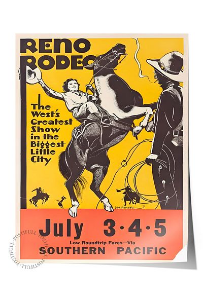 Postifull Unframed Poster, Reno Rodeo Retro, Comfort Series Kitchen Wall Poster, No:108959