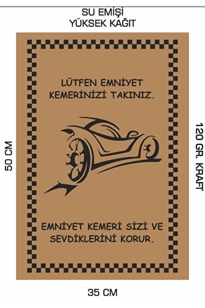 duha trend 35x50 120 Gr. Kraft Kağıt Oto Paspası Araba 1 100 Adet