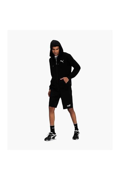 Puma Ess Small Logo Fz Siyah Erkek Hoodie