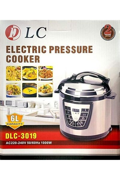 DLC DLC DLC-3019 6L Electric Pressure Cooker, Stainless Steel, Silver, 6.0 6.0L