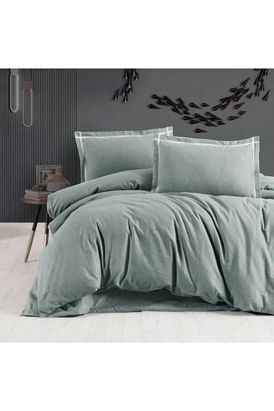 First Choice 100% cotton double bed linen, Soprano Green