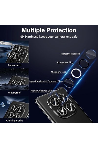aheaks Xiaomi Redmi Note 14 Pro 4g Ghost Screen Protector Thin Gelatin and Camera Protection Lens