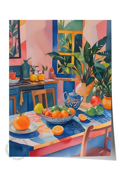 Postifull Frameless Poster, Kitsch Aesthetic, Comfort Series Kitchen Wall Poster, No:108962