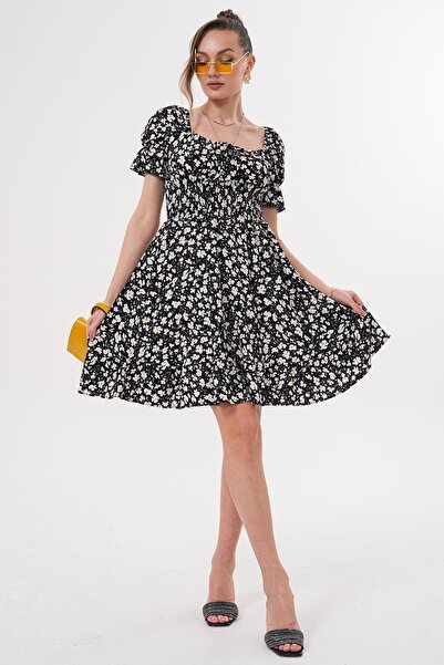 ZEYWEAR فستان جيبي بنمط ديزي بأكمام البطيخ