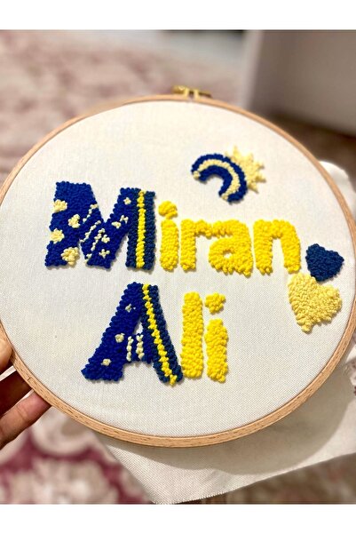 afralya home Sarı Lacivert Fenerbahçe Hediyelik Kişiye Özel İsimli Kapı Süsü ...