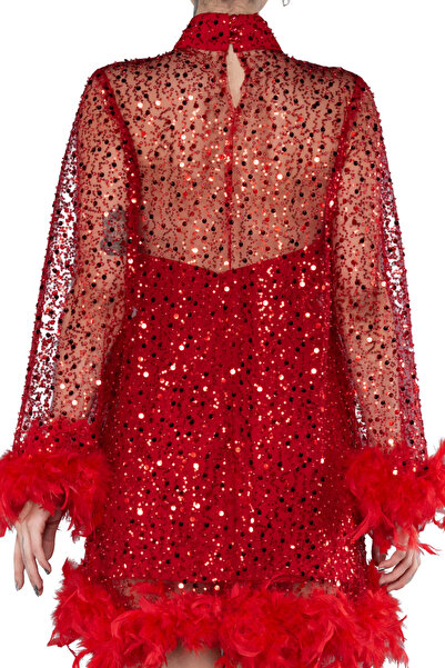 Arden Short Evening Dress, Sequin Sequin Halter Neck Mini Dress with Otrishi, Black, White Graduation Dress, 36-42