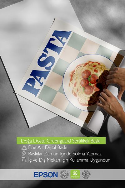 Postifull Ζωγραφική με ξύλινο πλαίσιο, Pasta Night, Ξύλινη ζωγραφική κουζίνας σειράς Comfort, NO:109091