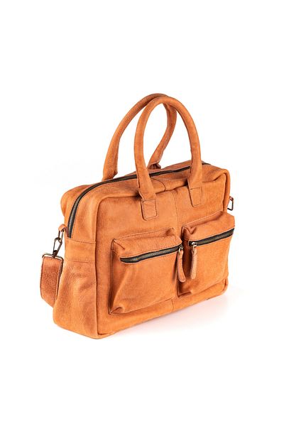 DUTCH-BAG حقيبة كمبيوتر محمول وحقيبة نسائية من Breda - جلد طبيعي، مع حزام، أناقة للسفر/العمل/المدرسة - بلاط