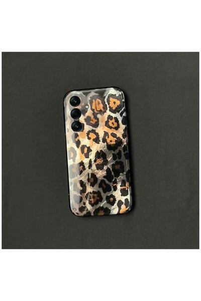 Zebana Samsung Galaxy A17 Compatible Case Luxe Leopard Silicone Case Black