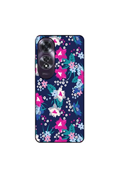 Zebana حافظة متوافقة مع هاتف اوبو A60 زهور الربيع 3 حافظة سيليكون (مطبوعة)