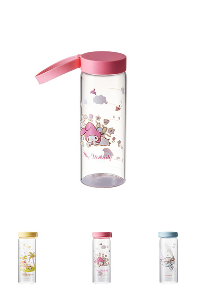 Miniso Sanrio Lisanslı Borosilikat Cam Şişe (340ML) - My Melody - Cinnamoroll - Pompompurin