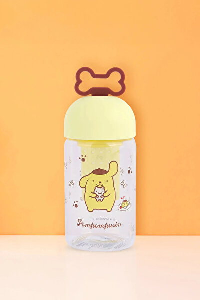 Miniso Sanrio Lisanslı Süzgeçli Borosilikat Cam Şişe - Pompompurin