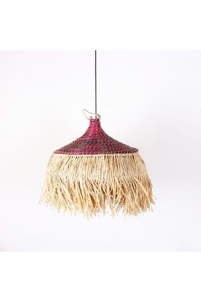 Mylamp 50X40 cm Raffia and Mendong Berry Lighting