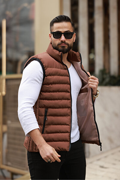 S&M CLOTHİNG New Season Embroidered Waterproof Puffy Vest