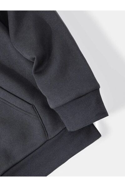 DUBU BUTİK Hanorac oversize cu glugă afumat pentru damă