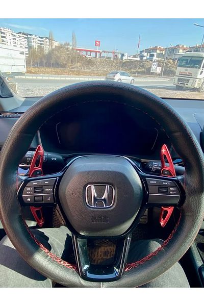 YıldızTuning Honda Civic Fn1 Fe1 Red Gear Shift Lever 2022-2025