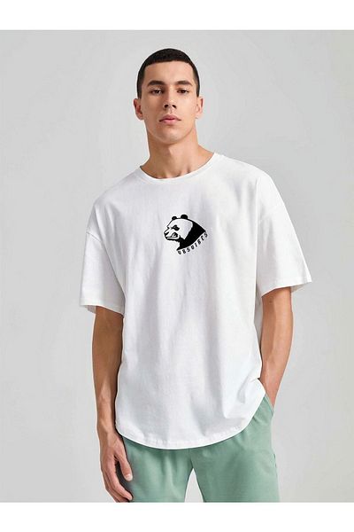 VBSVİBES Μπλουζάκι Unisex Oversize Minimal Bear Printed