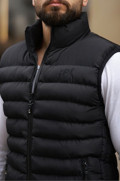 S&M CLOTHİNG New Season Embroidered Waterproof Puffy Vest