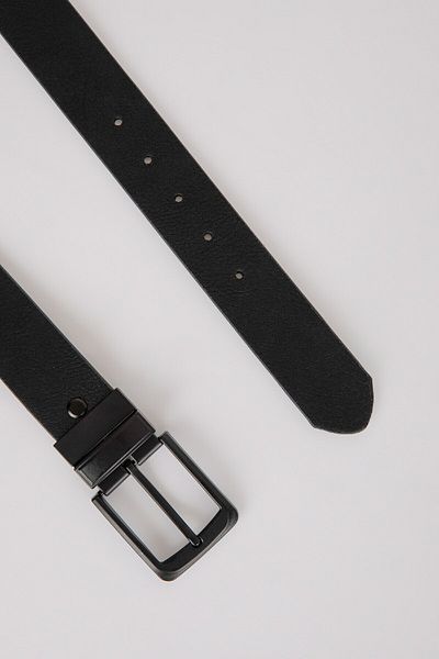 DeFacto Men's Double-Sided Faux Leather Jean Belt U0034az21sp