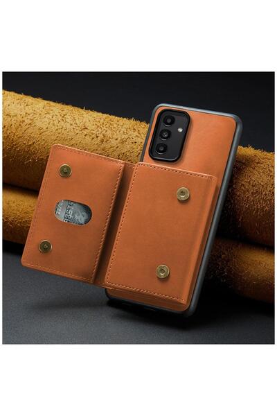 Zebana Samsung Galaxy A17 Compatible Case 2in1 Elite Class Wallet Leather Case Brown