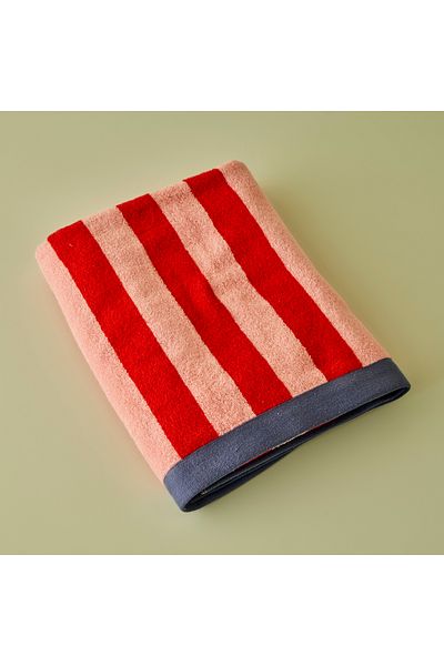 Bella Maison 100% Cotton Line Bath Towel Red (90X150 cm)