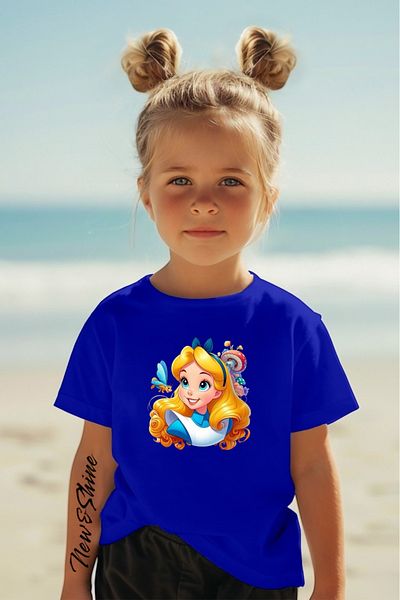 New Shine 1 tricou este un cadou pentru achiziții de 6 și mai sus în coș - Tricou pentru copii oversize cu imprimeu prințesa Alice