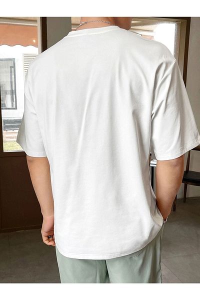 VBSVİBES Πλεκτό μπλουζάκι Unisex Λευκό Oversize 1977 Perfect Printed
