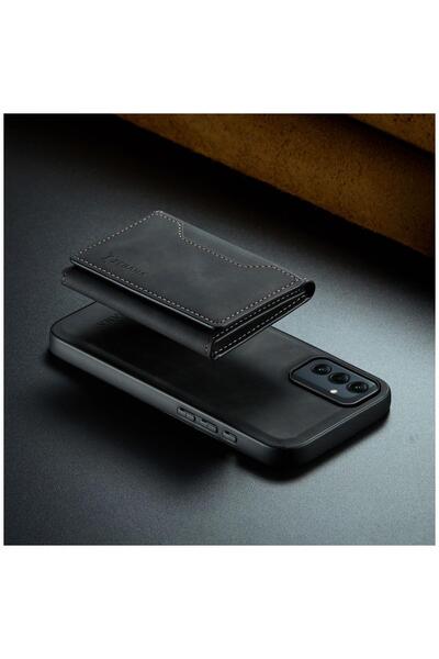 Zebana Samsung Galaxy A17 Compatible Case 2in1 Elite Class Wallet Leather Case Black