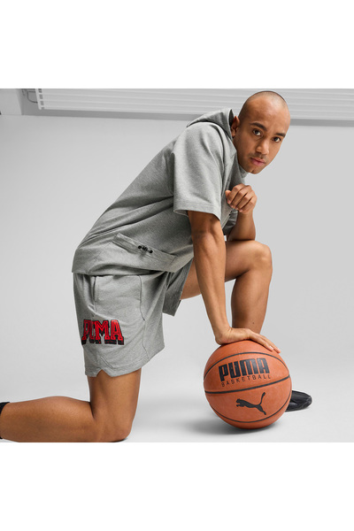 Puma Rival Rage Tech Erkek Gri Basketbol Şortu 68545102
