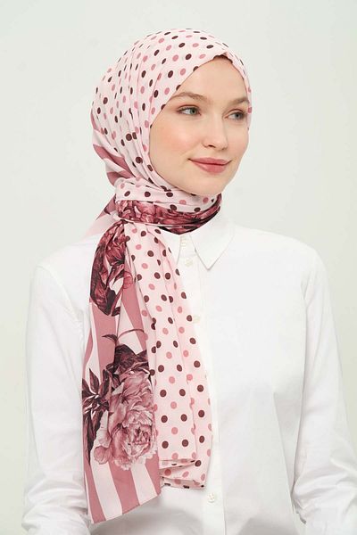 Madame Polo Şal Digital Crepon Chiffon Multicolore Respirabil Fără Pliuri Anti-alunecare 75x180 Cm