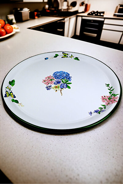 İnci Emaye 70 No Emaye Sini Sofra, Yemek Sunum Tepsi, Yer Sofrası Çinko ~68 Cm