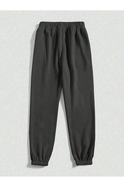 CLAYES California West Coast Sweatpants Jogger - Smoke Printed Rubber Leg High Waist