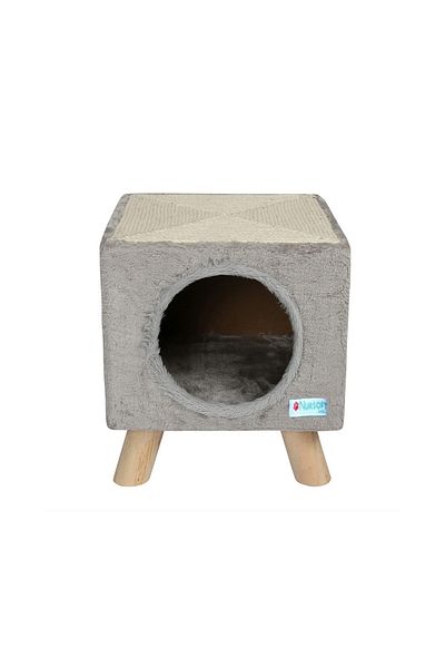 Petilux Cat Scratcher with Wooden Legs and Nest