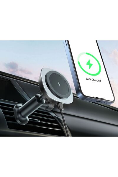 Bowie Magsafe özellikli akım korumalı çok güçlü mıknatıslı havalandırma için araba içi telefon tutucu